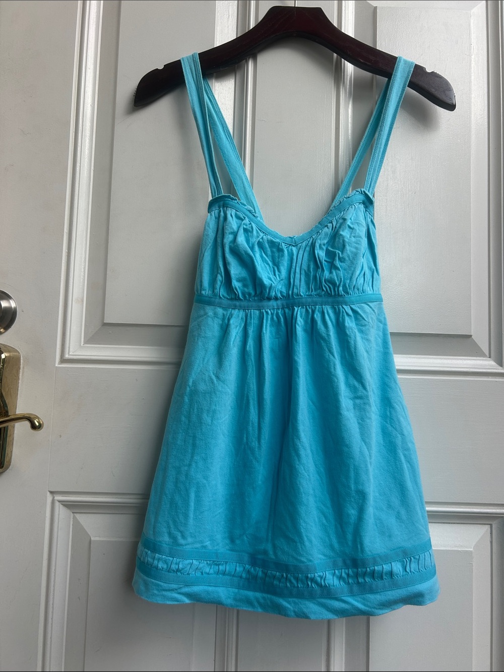 Abercrombie & Fitch Y2K vintage babydoll top w/ grosgrain detail & elastic back